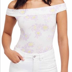 FREE PEOPLE off the‎ shoulder bodysuit IVRY NWT